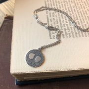Going Steady Charm Necklace in Antiqued Brass or Silver