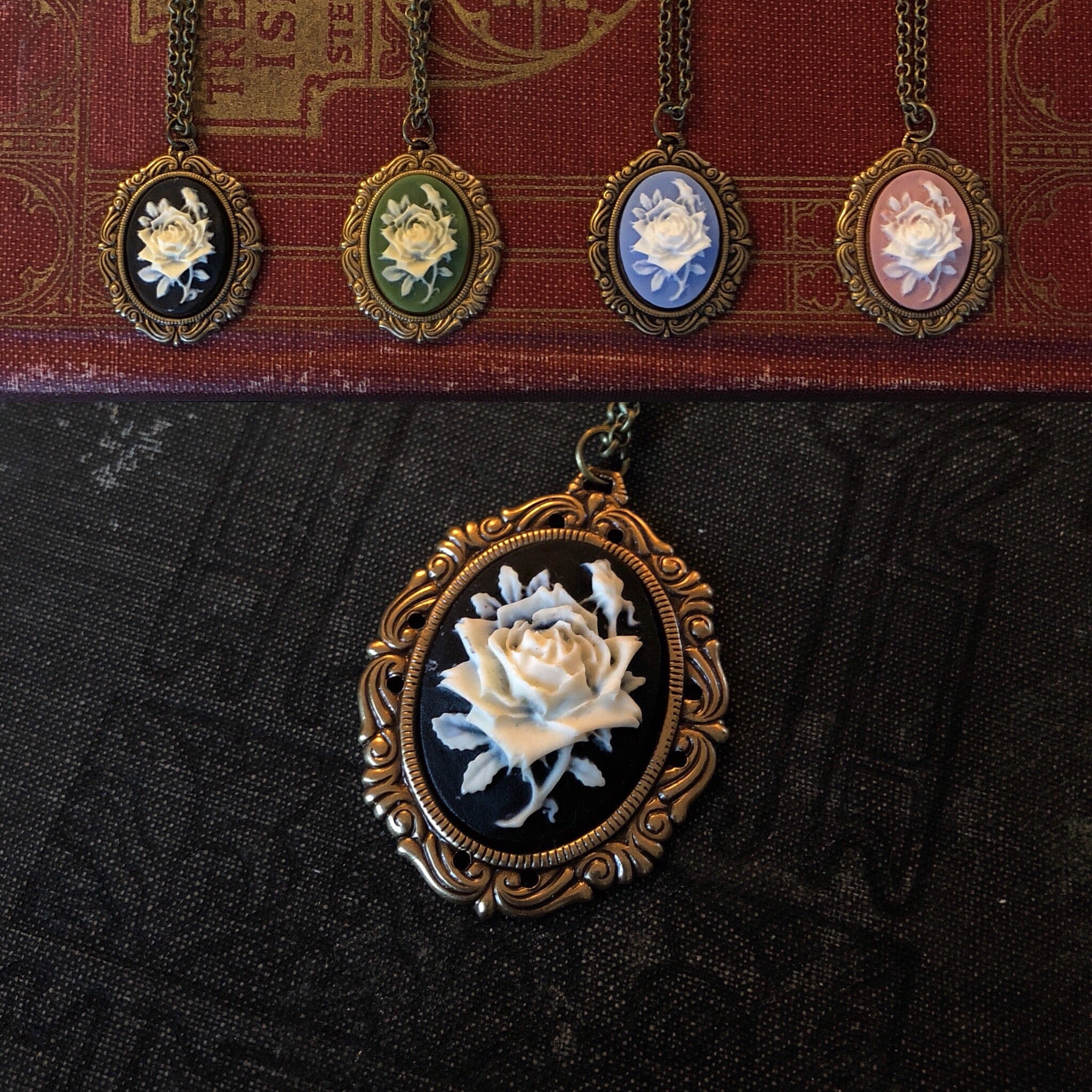 Rose Cameo Necklace