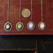 Flower Cameo Necklace - Pick a Color