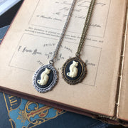 Cat Cameo Necklace