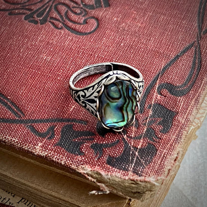 Paua Shell Adjustable Ring