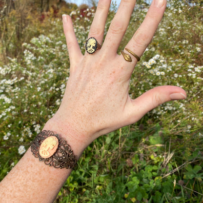 Skeleton Lady Cuff Bracelet