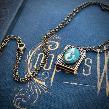 Mermaid Cameo Book Locket