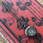 Pocket Watch Necklaces in Silver or Gunmetal