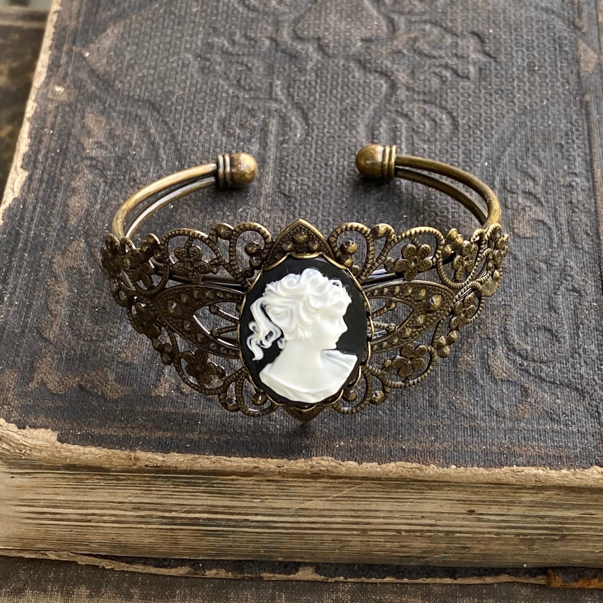 Lady Cameo Cuff Bracelet