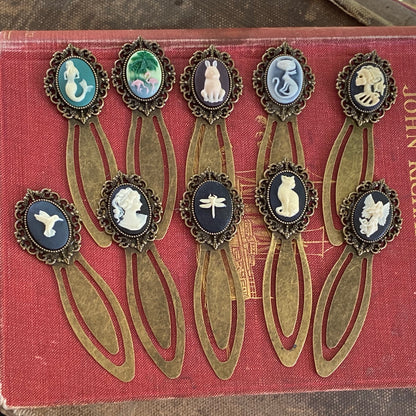 Cameo Filigree Brass Bookmark- Choose a Style