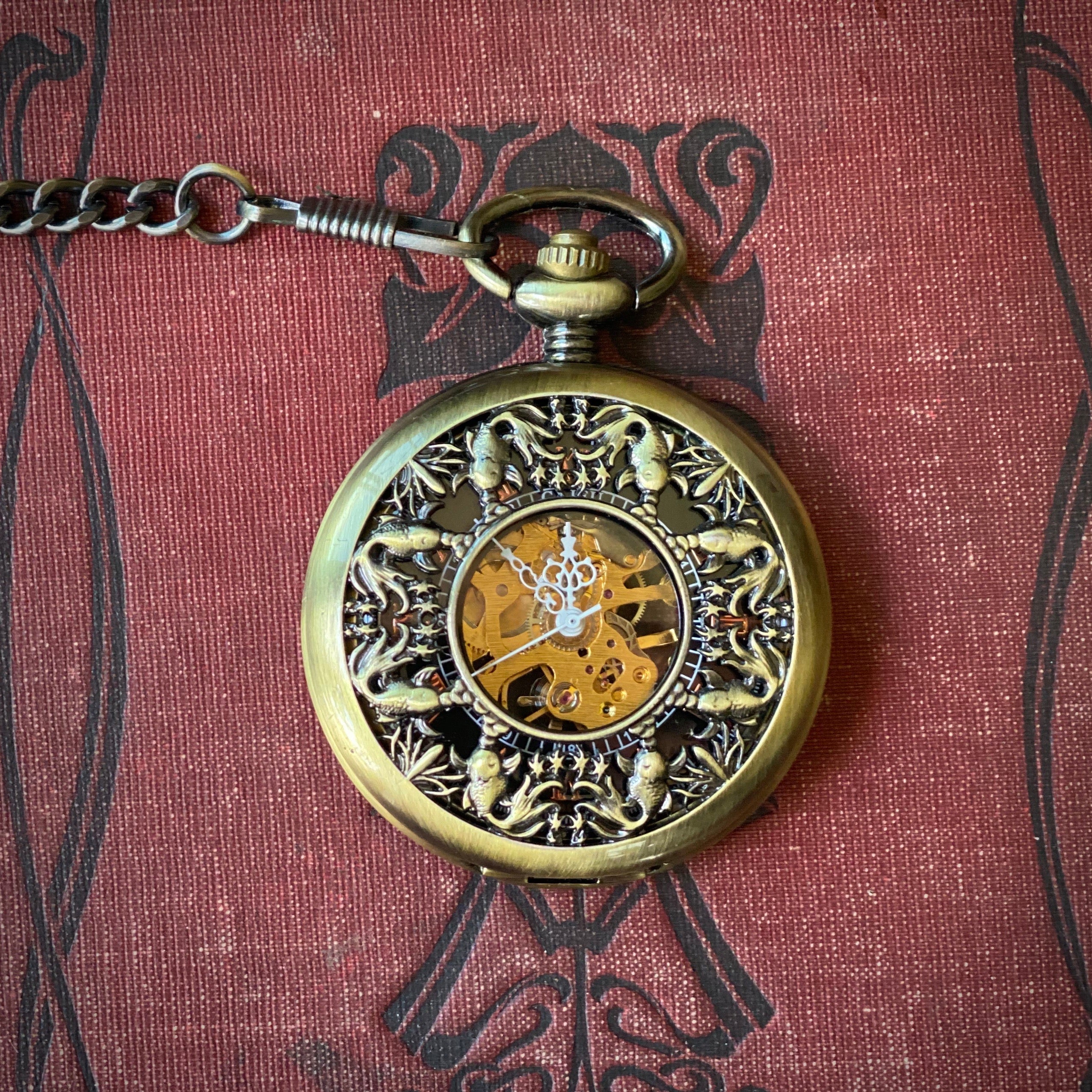 Koi Mechanical Pocket Watch