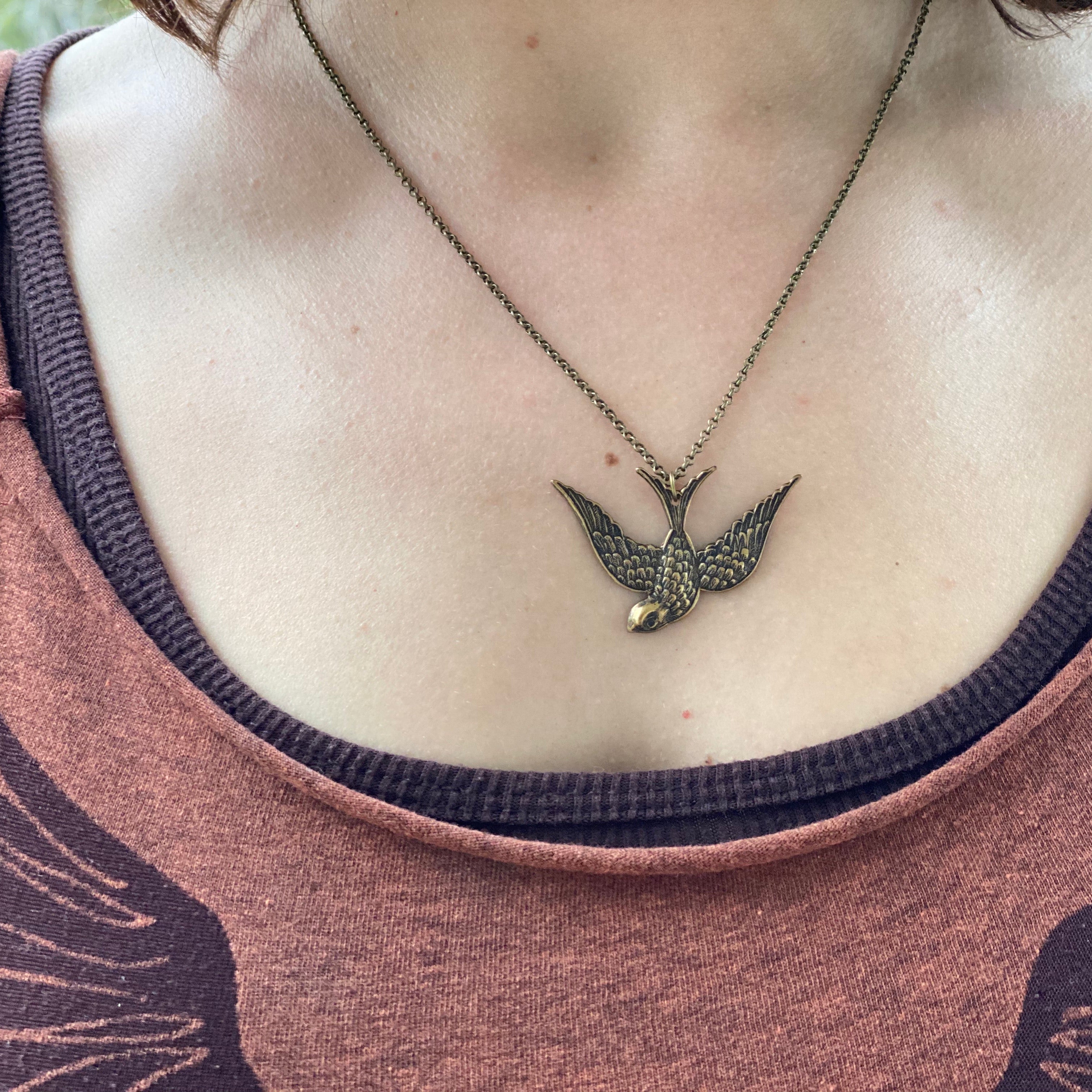 Swooping Bird Necklace