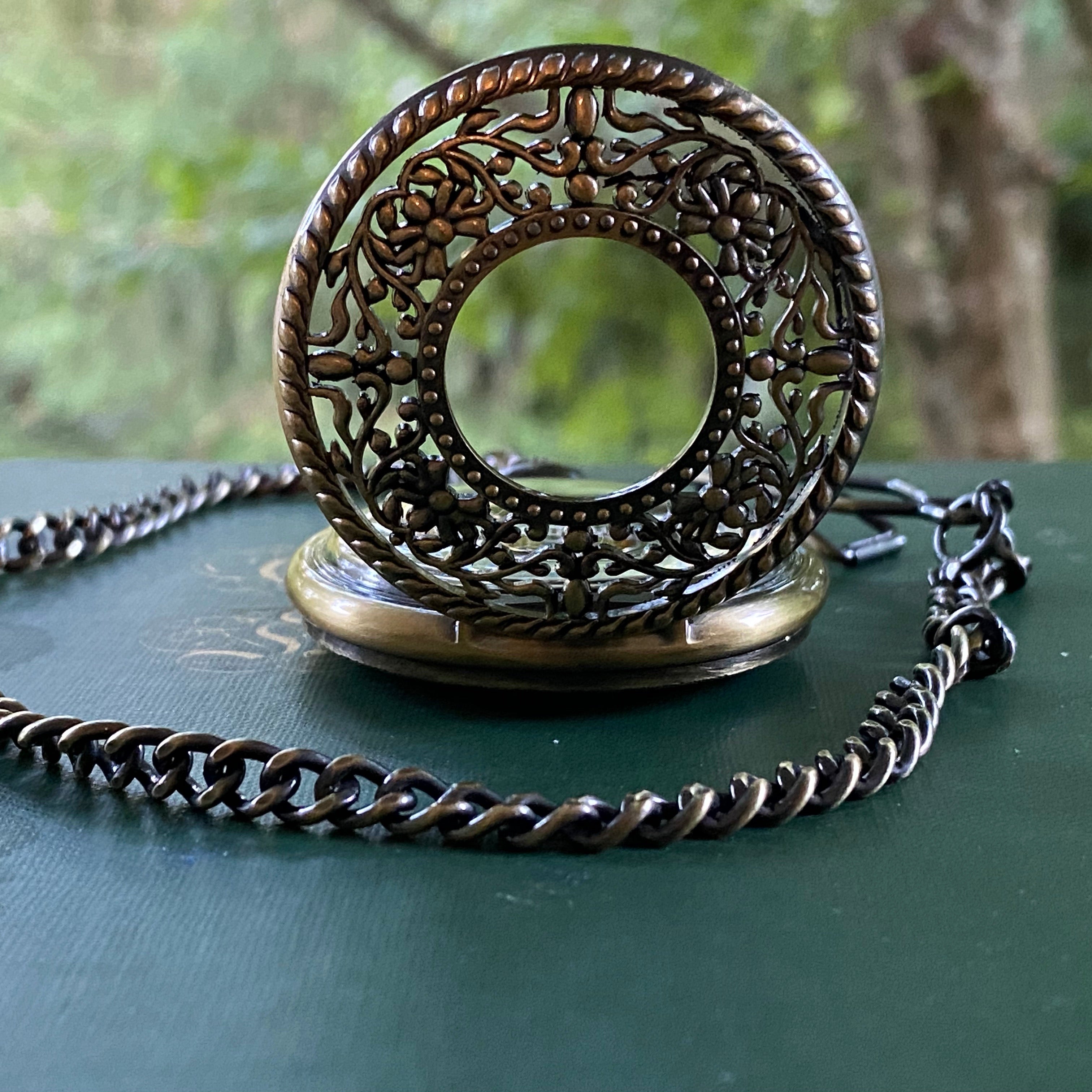 Mechanical Pocket Watch on Fob or Necklace Chain