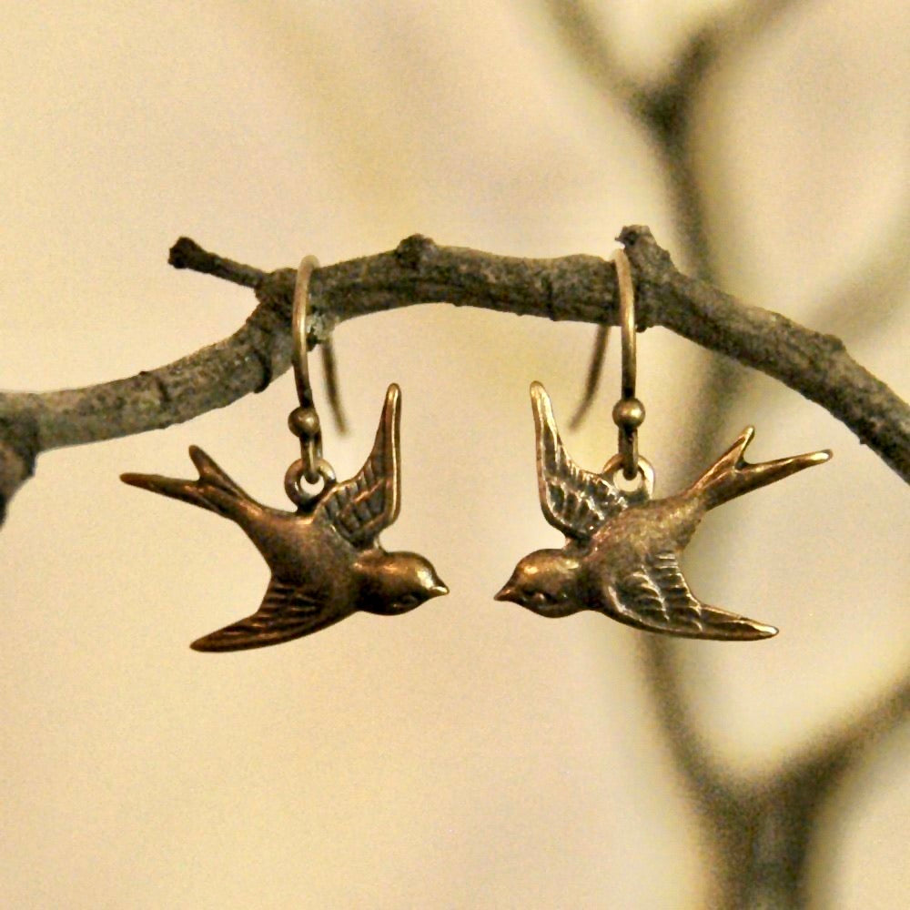 Love Birds- Earrings or Necklace