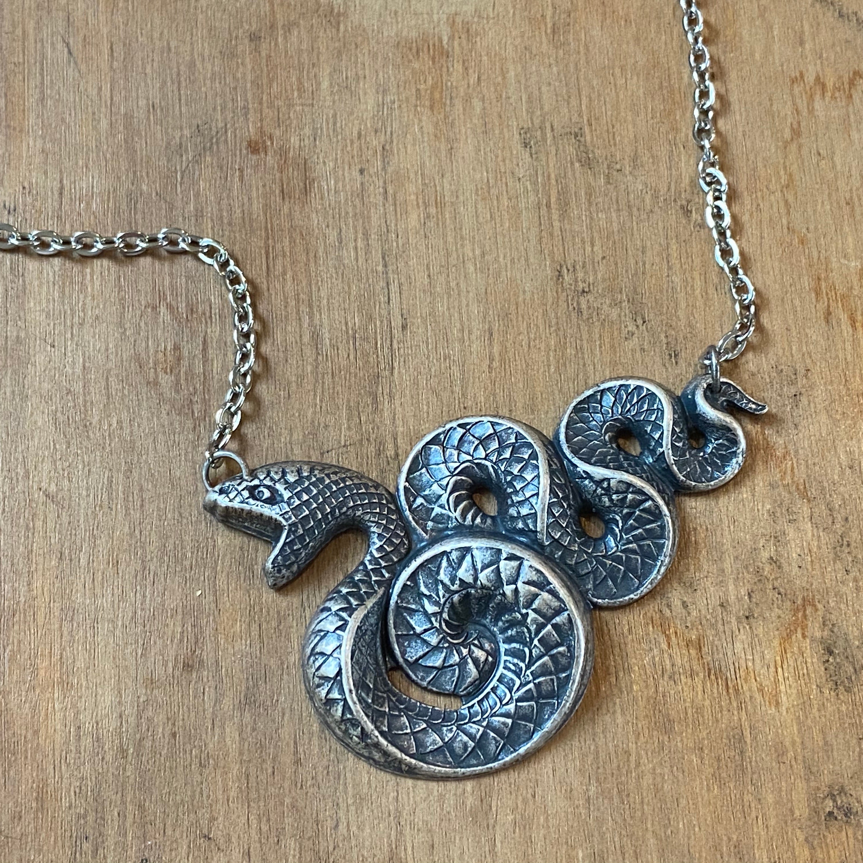 Snake Necklace - Bronze or Silver