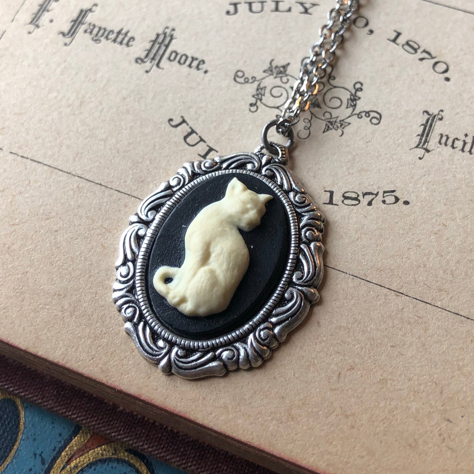 Cat Cameo Necklace