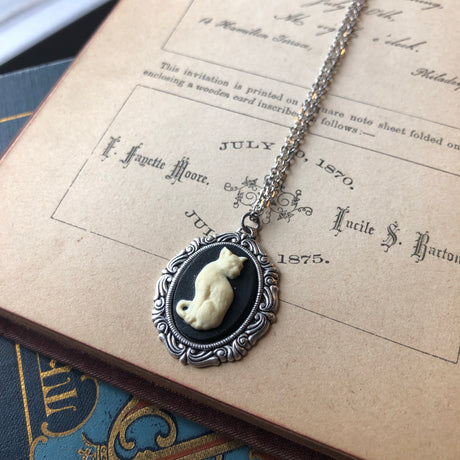 Cat Cameo Necklace