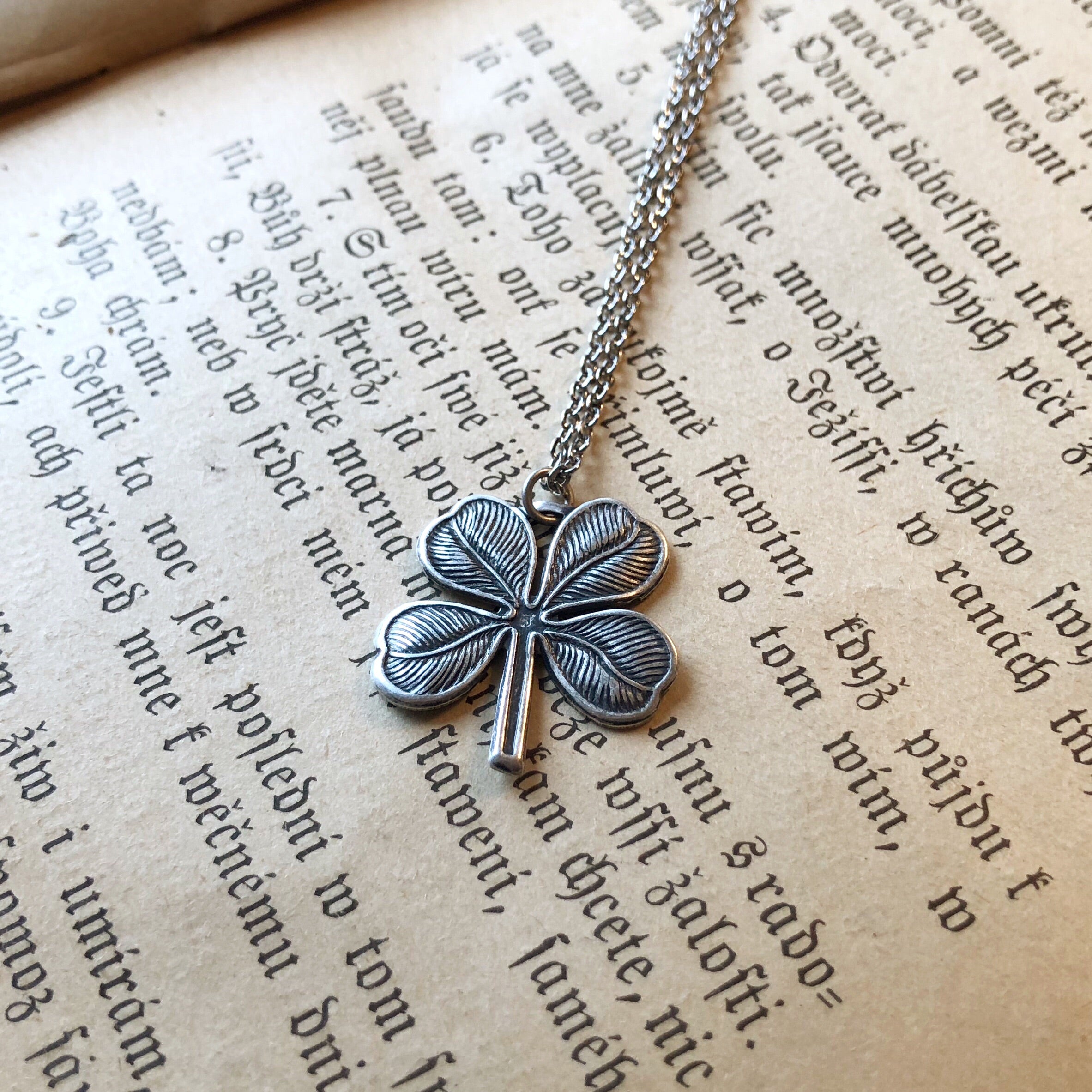 Shamrock Necklace- Pick a Size and Color