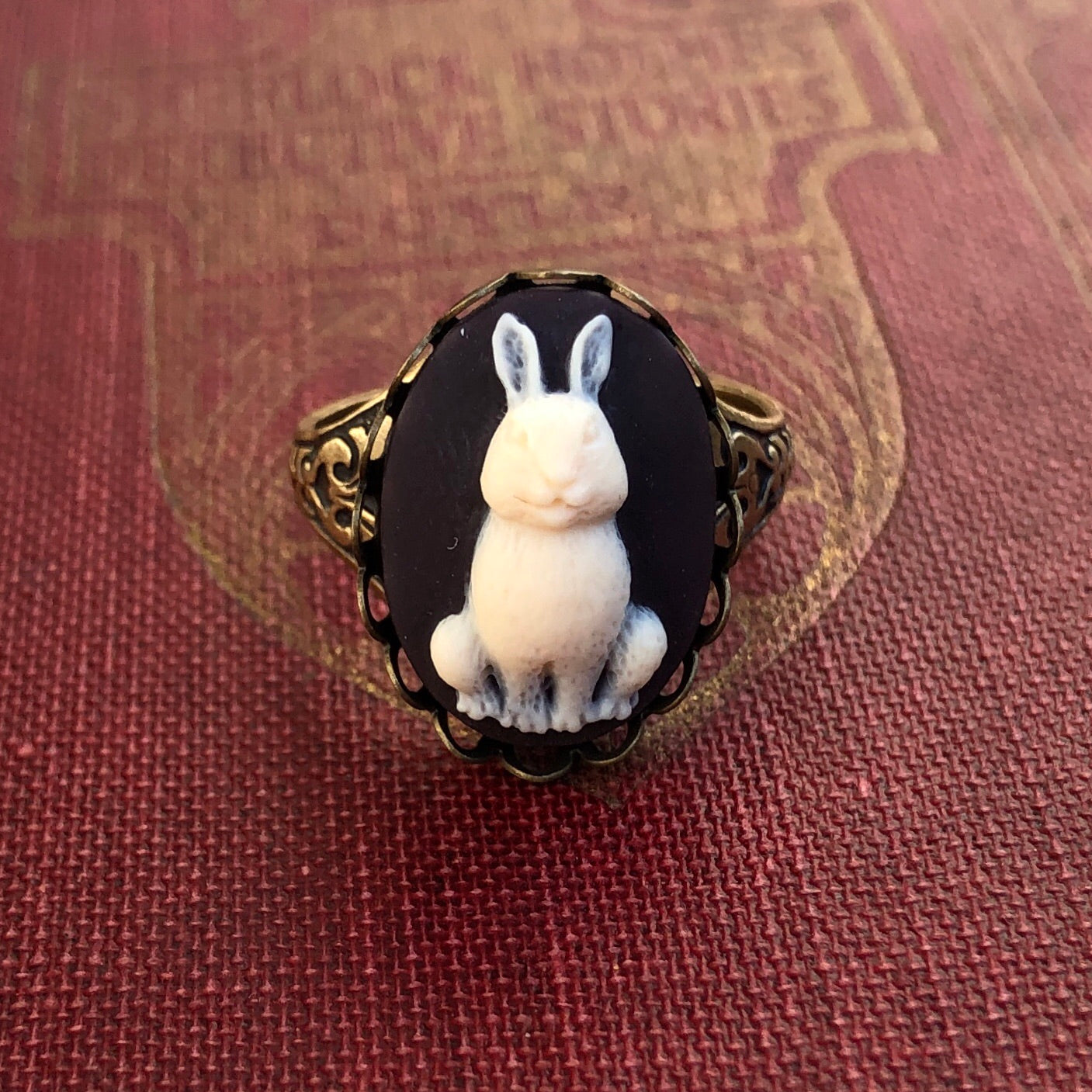 Rabbit Cameo Ring