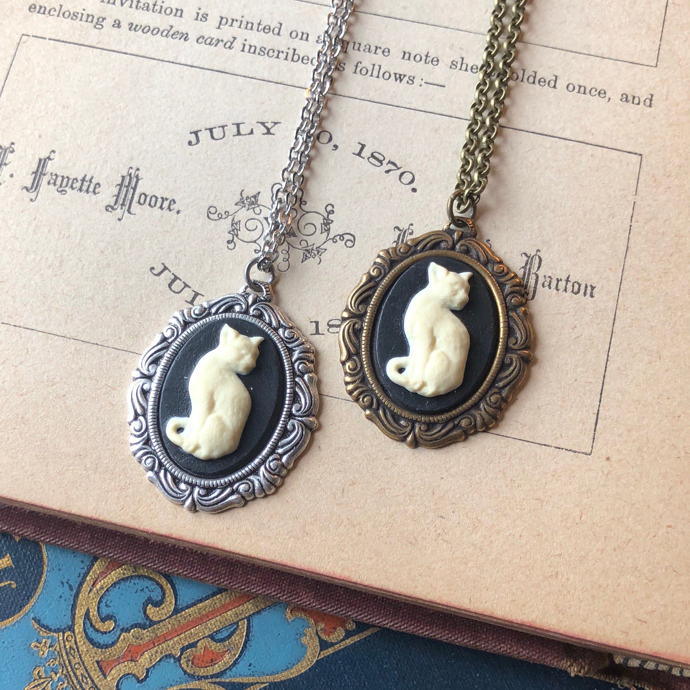 Cat Cameo Necklace