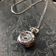 Pocket Watch Necklaces in Silver or Gunmetal