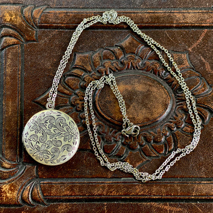 Floral Circlet Locket Necklace