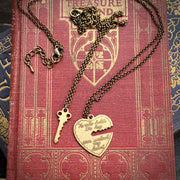 Key to my Heart Necklace Set in Antique Bronze