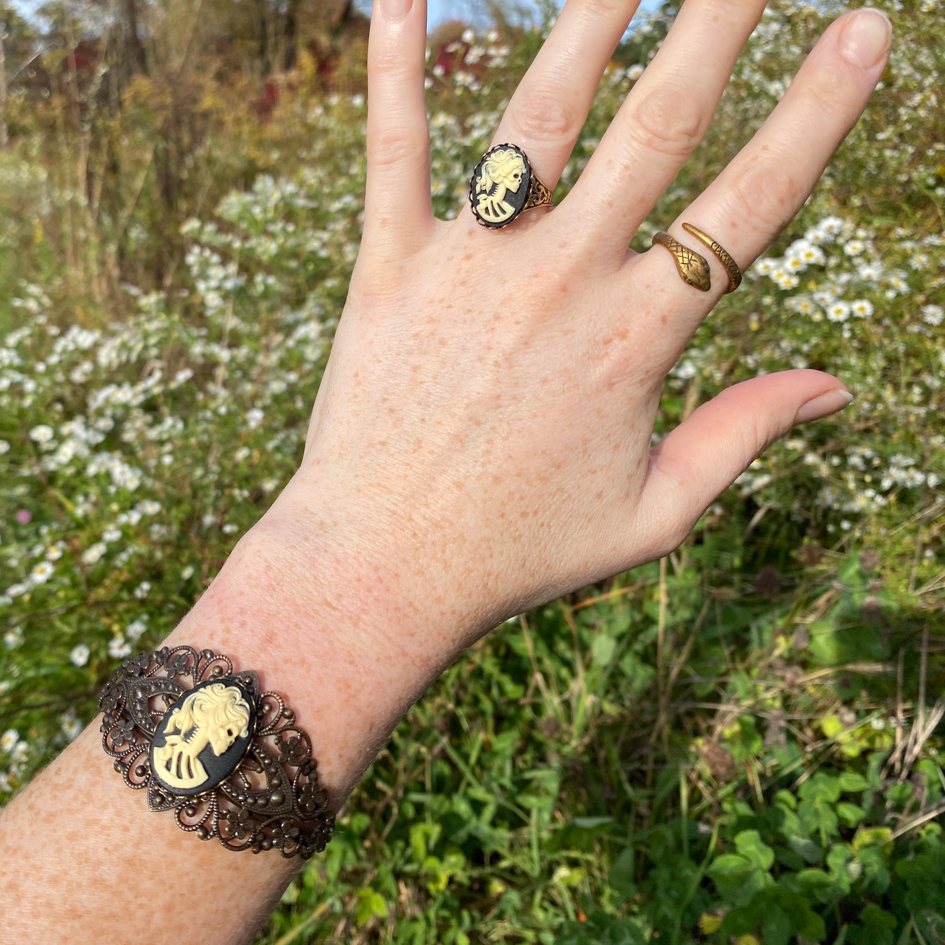 Skeleton Lady Cuff Bracelet