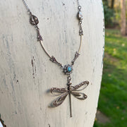Filigree Dragonfly Pendant Necklace