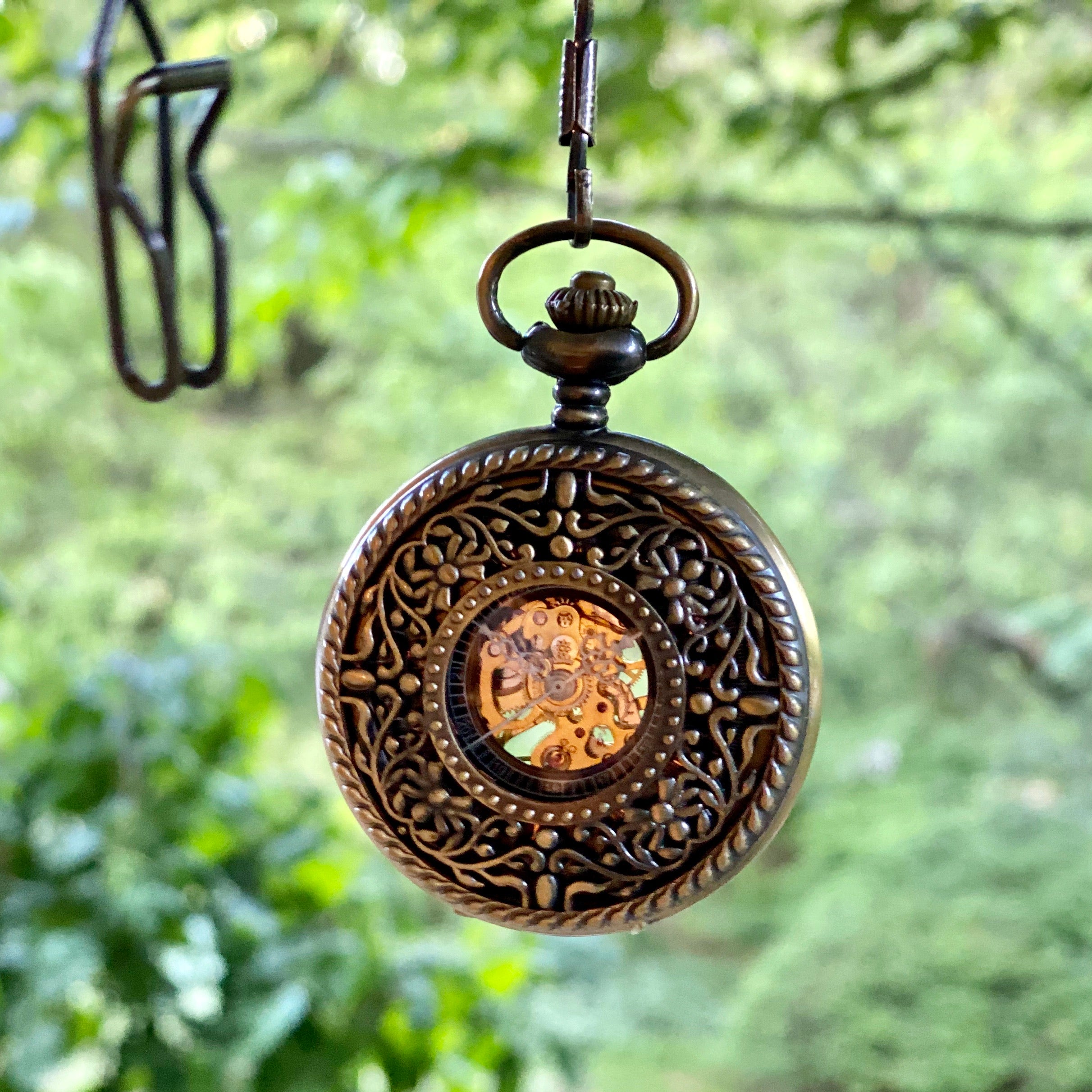 Mechanical Pocket Watch on Fob or Necklace Chain