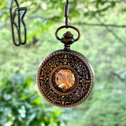 Head Gardener Brass Mechanical Pocket Watch on Fob or Necklace Chain