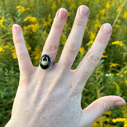 Vintage Zodiac Cameo Ring - Cancer