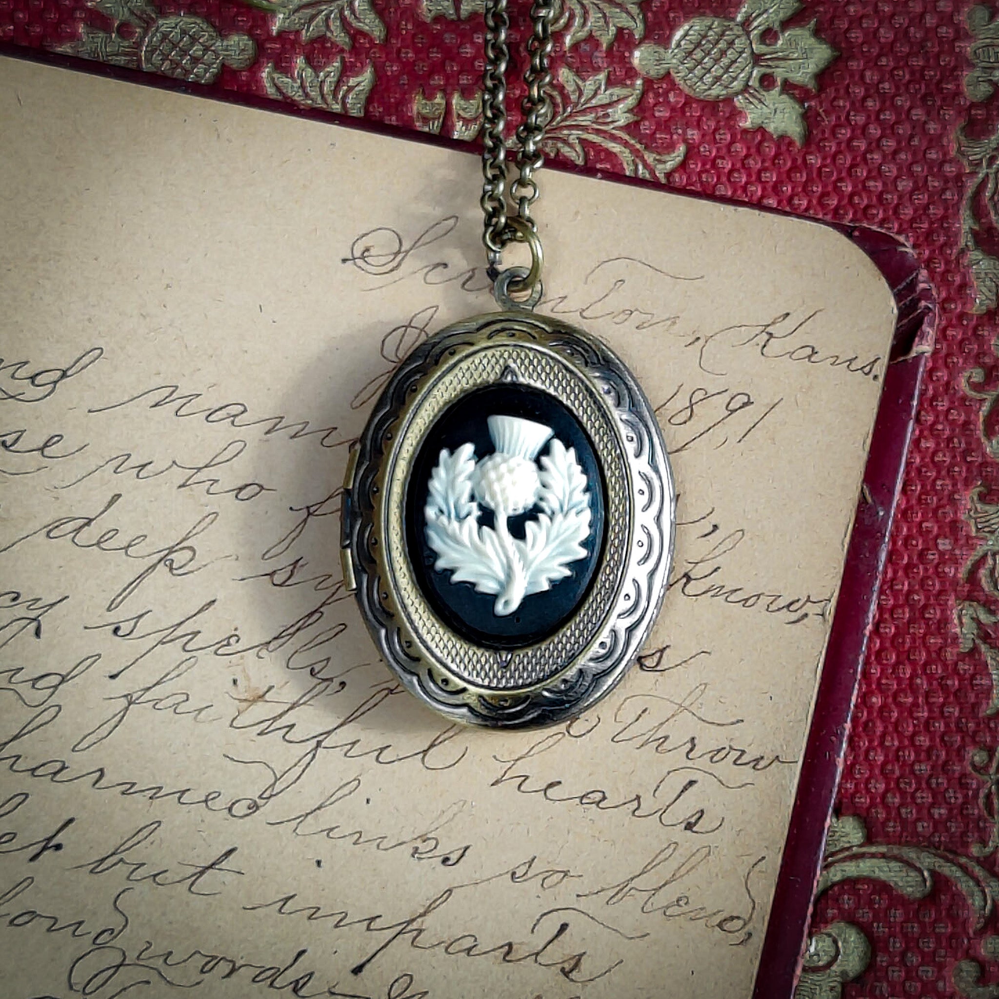 Thistle Cameo Locket